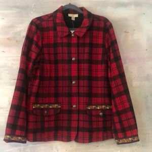 Apple seeds flannel jacket